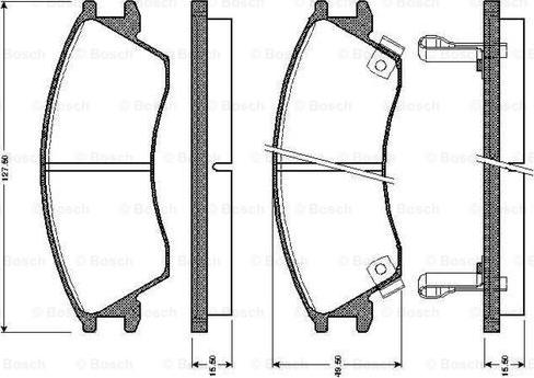 BOSCH 0 986 TB2 570 - Гальмівні колодки, дискові гальма autocars.com.ua