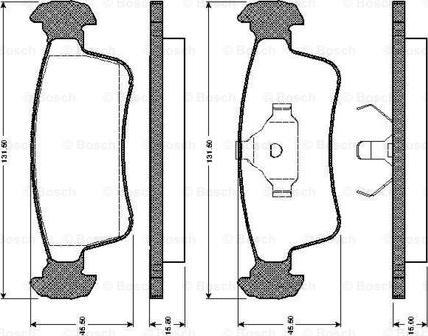 BOSCH 0 986 TB2 578 - Гальмівні колодки, дискові гальма autocars.com.ua