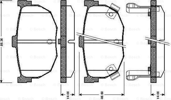 BOSCH 0 986 TB2 619 - Гальмівні колодки, дискові гальма autocars.com.ua