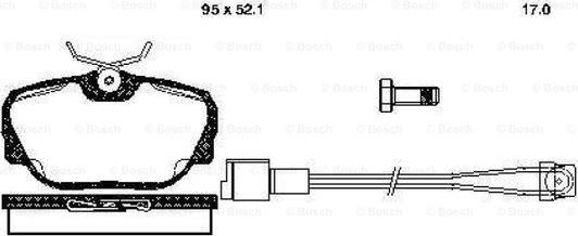 BOSCH 0 986 TB2 621 - Тормозные колодки, дисковые, комплект autodnr.net