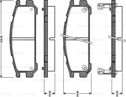 BOSCH 0 986 TB2 645 - Тормозные колодки, дисковые, комплект avtokuzovplus.com.ua