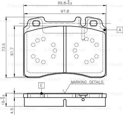 BOSCH 0 986 TB2 662 - Тормозные колодки, дисковые, комплект autodnr.net