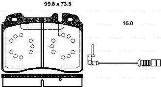 BOSCH 0 986 TB2 663 - Тормозные колодки, дисковые, комплект autodnr.net