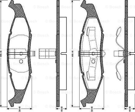 BOSCH 0 986 TB2 704 - Тормозные колодки, дисковые, комплект avtokuzovplus.com.ua