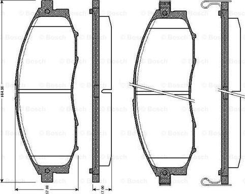 BOSCH 0 986 TB2 805 - Гальмівні колодки, дискові гальма autocars.com.ua