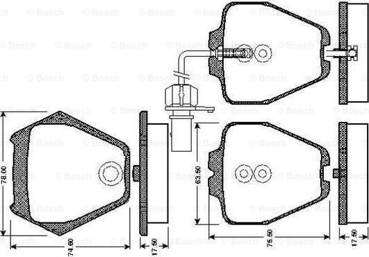 BOSCH 0 986 TB2 808 - Тормозные колодки, дисковые, комплект autodnr.net