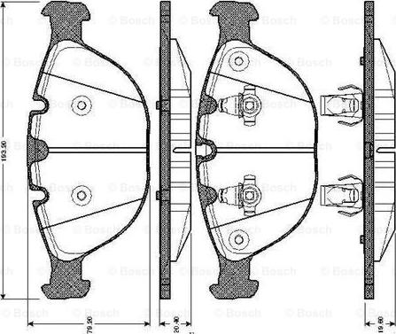 BOSCH 0 986 TB2 846 - Тормозные колодки, дисковые, комплект avtokuzovplus.com.ua