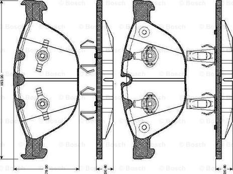 BOSCH 0 986 TB2 847 - Тормозные колодки, дисковые, комплект avtokuzovplus.com.ua