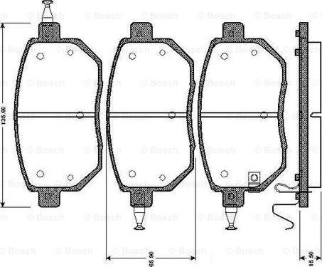 BOSCH 0 986 TB2 856 - Гальмівні колодки, дискові гальма autocars.com.ua