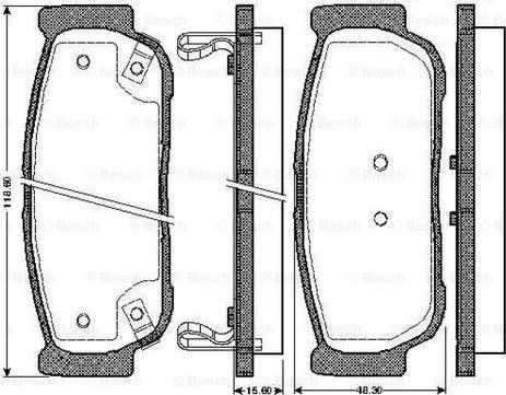 BOSCH 0 986 TB2 870 - Тормозные колодки, дисковые, комплект avtokuzovplus.com.ua