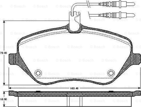 BOSCH 0 986 TB2 880 - Тормозные колодки, дисковые, комплект avtokuzovplus.com.ua