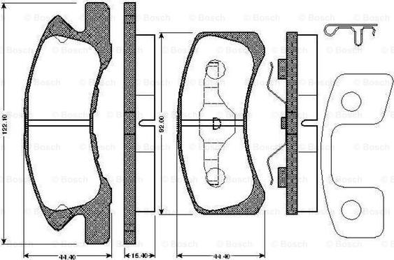 BOSCH 0 986 TB2 884 - Гальмівні колодки, дискові гальма autocars.com.ua