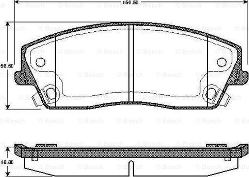 BOSCH 0 986 TB2 886 - Гальмівні колодки, дискові гальма autocars.com.ua