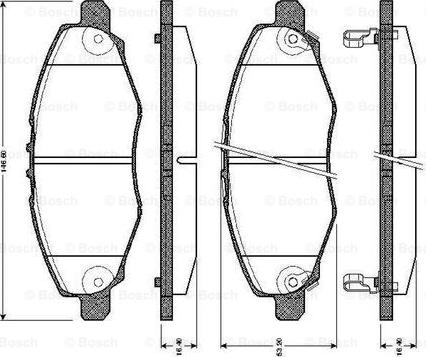 BOSCH 0 986 TB2 943 - Гальмівні колодки, дискові гальма autocars.com.ua