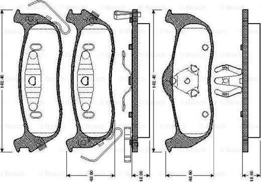 BOSCH 0 986 TB2 966 - Гальмівні колодки, дискові гальма autocars.com.ua