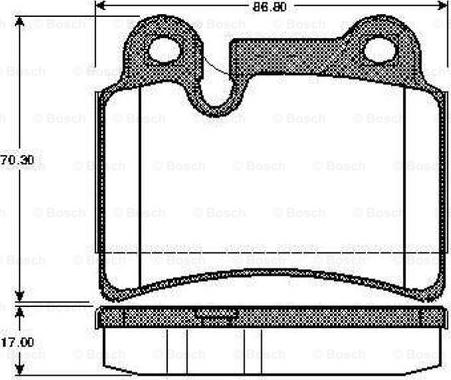 BOSCH 0 986 TB2 979 - Тормозные колодки, дисковые, комплект avtokuzovplus.com.ua