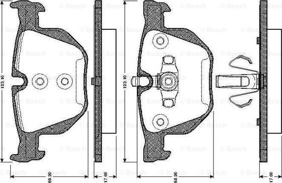 BOSCH 0 986 TB3 024 - Гальмівні колодки, дискові гальма autocars.com.ua