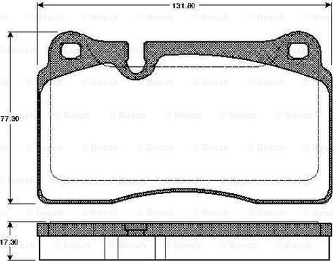 BOSCH 0 986 TB3 046 - Гальмівні колодки, дискові гальма autocars.com.ua