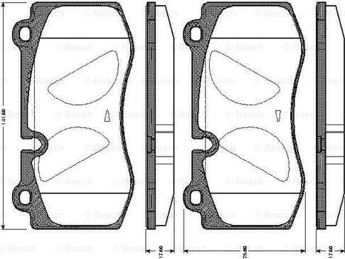 BOSCH 0 986 TB3 050 - Гальмівні колодки, дискові гальма autocars.com.ua