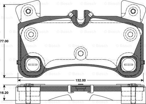 BOSCH 0 986 TB3 088 - Тормозные колодки, дисковые, комплект avtokuzovplus.com.ua