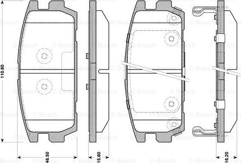 BOSCH 0 986 TB3 127 - Гальмівні колодки, дискові гальма autocars.com.ua