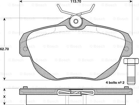 BOSCH 0 986 TB3 131 - Тормозные колодки, дисковые, комплект autodnr.net