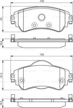 BOSCH 0 986 TB3 153 - Гальмівні колодки, дискові гальма autocars.com.ua