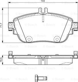 BOSCH 0 986 TB3 170 - Тормозные колодки, дисковые, комплект avtokuzovplus.com.ua