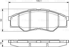 BOSCH 0 986 TB3 173 - Гальмівні колодки, дискові гальма autocars.com.ua