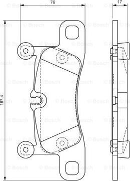 BOSCH 0 986 TB3 186 - Тормозные колодки, дисковые, комплект avtokuzovplus.com.ua