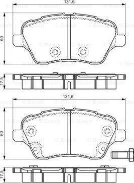 BOSCH 0 986 TB3 199 - Гальмівні колодки, дискові гальма autocars.com.ua