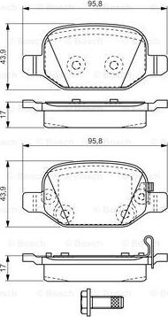 BOSCH 0 986 TB3 216 - Гальмівні колодки, дискові гальма autocars.com.ua