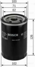BOSCH 0 986 TF0 036 - Топливный фильтр avtokuzovplus.com.ua