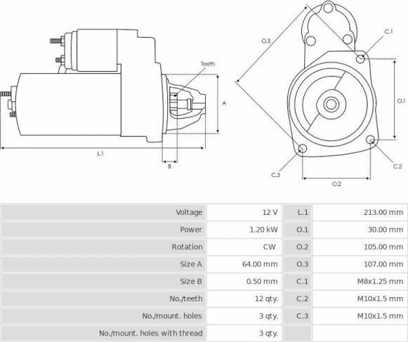 BOSCH 1136008 - Стартер avtokuzovplus.com.ua