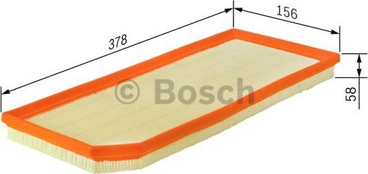 BOSCH 1 457 433 065 - Воздушный фильтр avtokuzovplus.com.ua