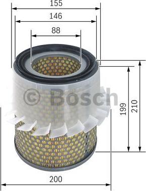 BOSCH 1 457 433 646 - Воздушный фильтр avtokuzovplus.com.ua