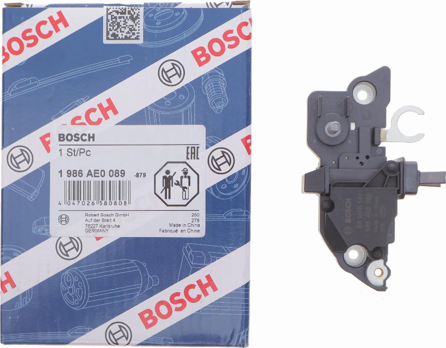 BOSCH 1 986 AE0 089 - Регулятор напруги генератора autocars.com.ua