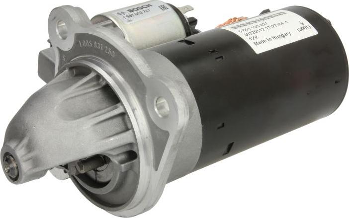 BOSCH 1 986 S00 721 - Стартер autocars.com.ua