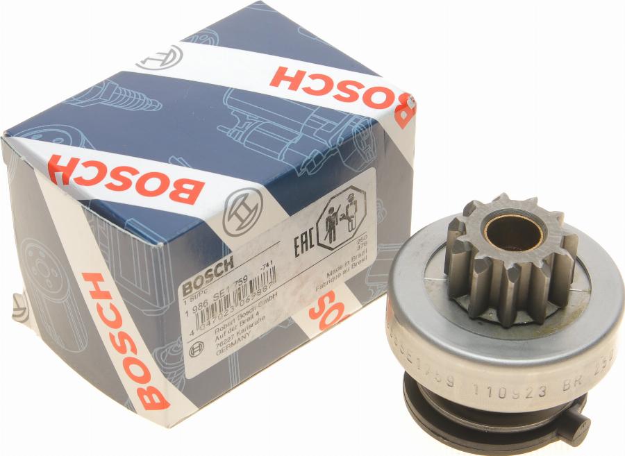 BOSCH 1 986 SE1 759 - Провідна шестерня, стартер autocars.com.ua