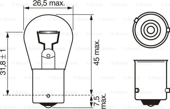 BOSCH 1 987 301 025 - Лампа накаливания, фонарь указателя поворота avtokuzovplus.com.ua