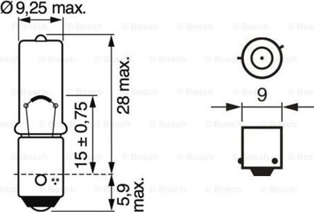 BOSCH 1 987 301 061 - Лампа розжарювання autocars.com.ua