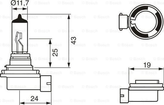 BOSCH 1 987 301 133 - Лампа накаливания, фара дальнего света autodnr.net