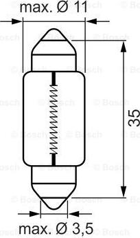 BOSCH 1 987 301 502 - Лампа накаливания, фонарь освещения номерного знака avtokuzovplus.com.ua