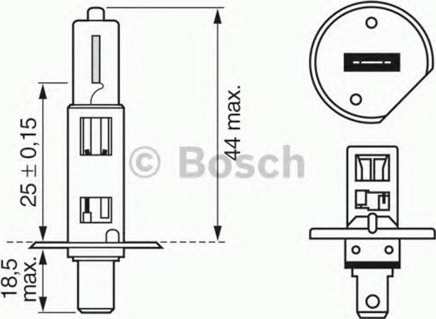 BOSCH 1987302013 - Лампа розжарювання, фара дальнього світла autocars.com.ua