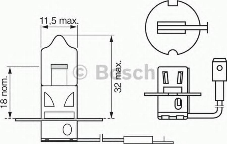 BOSCH 1987302033 - Лампа розжарювання, протитуманні фари autocars.com.ua