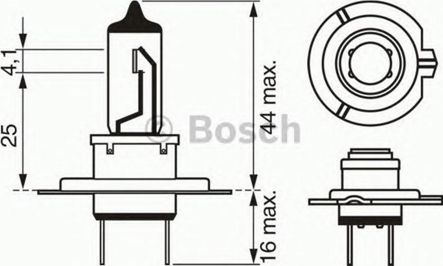 BOSCH 1987302073 - Лампа розжарювання, фара дальнього світла autocars.com.ua