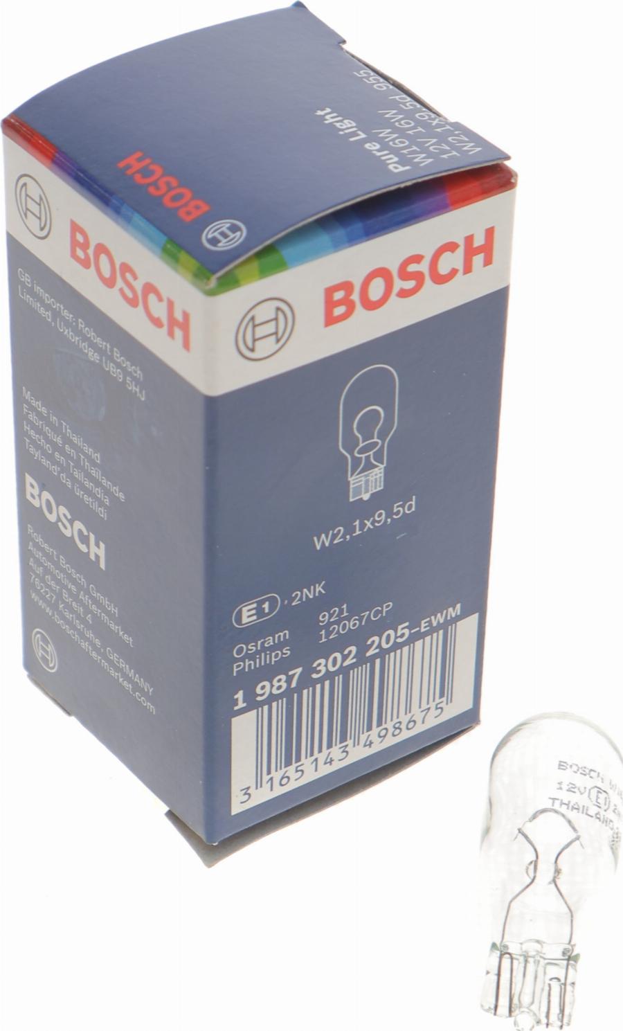 BOSCH 1 987 302 205 - Лампа накаливания, фонарь указателя поворота autodnr.net