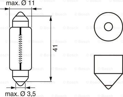 BOSCH 1 987 302 225 - Автомобiльна лампа autocars.com.ua