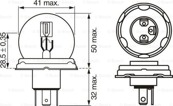 BOSCH 1 987 302 421 - Лампа розжарювання autocars.com.ua