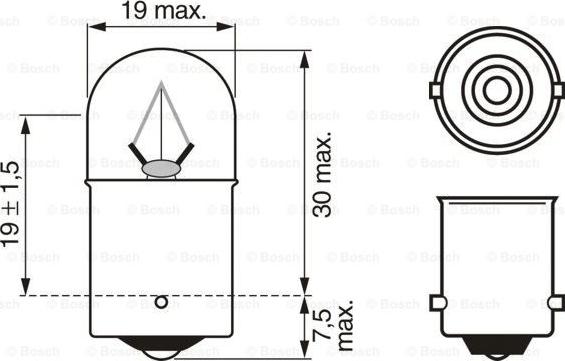 BOSCH 1 987 302 706 - Лампа накаливания, задний габаритный фонарь autodnr.net